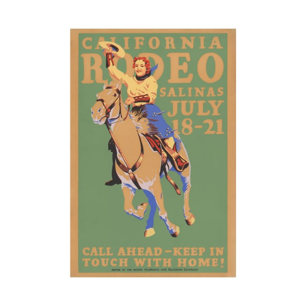 California Rodeo Salinas Vintage Poster 1930s by vintagetreasure