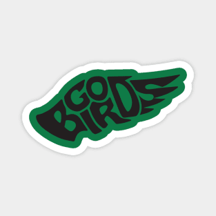 Go Birds - Black Font Magnet