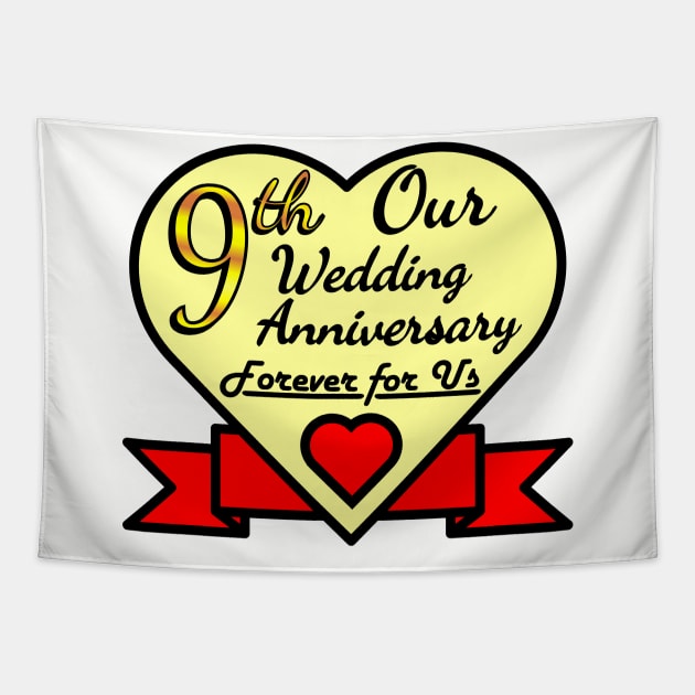 9th wedding anniversary Tapestry by POD_CHOIRUL