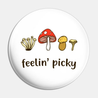 Mushrooms Collecting Forest Mushroom Picker Funny Pin