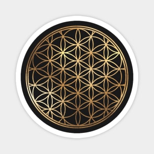 Flower of Life, Faux Gold Foil Magnet