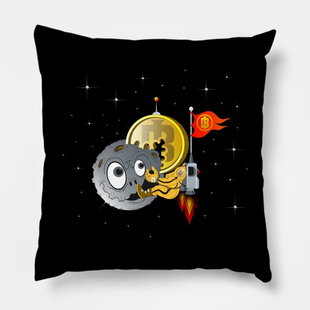 CRYTO MOON SAILOR Pillow by roombirth