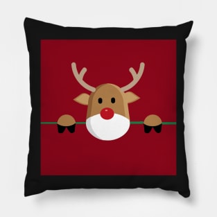 Christmas Reindeer Red Nose Funny Christmas Gifts Pillow
