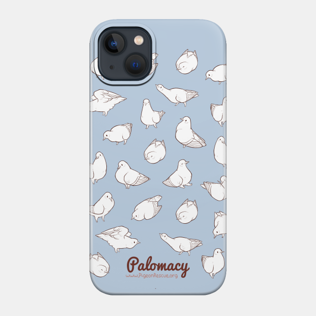 Poofy Pigeons (white) - Pigeons - Phone Case