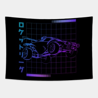 Vaporwave car Tapestry