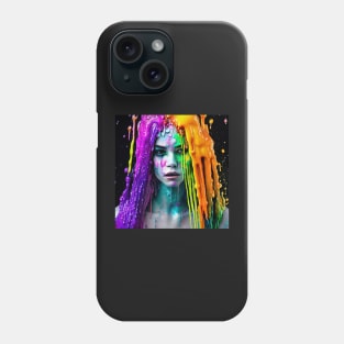 Girl with slimy hair art Phone Case