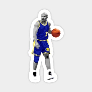 Tim Hardaway Vector Dribble Blue Silver Qiangy Magnet