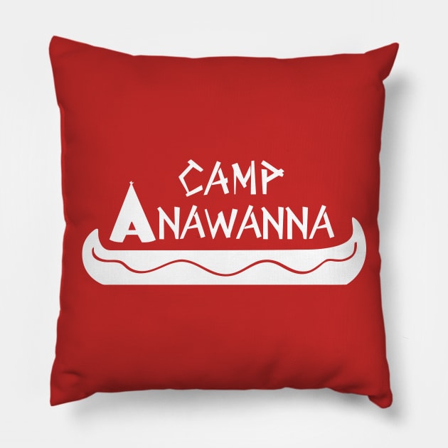 Camp Anawanna (White) Pillow by nickmeece