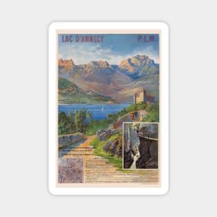 Lac d'Annecy PLM France Vintage Poster 1890 Magnet