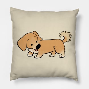 Dachshund Series (cream long haired) Pillow