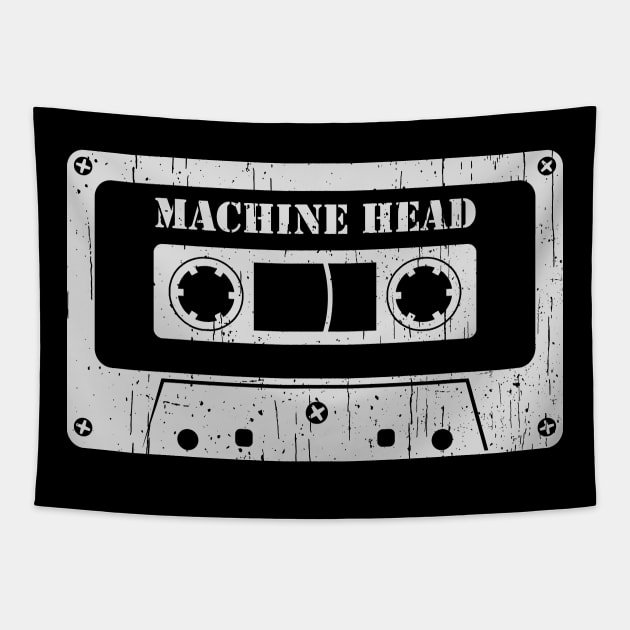 Machine Head - Vintage Cassette White Tapestry by FeelgoodShirt