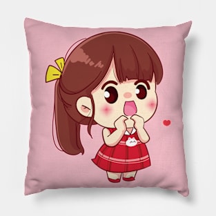 Cute Lover Girl Pillow