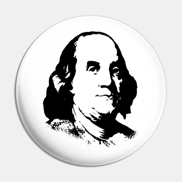 Benjamin Franklin Portrait Pin by phatvo