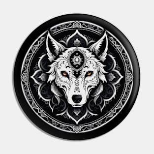 Wolf With Fiery Gaze Pin