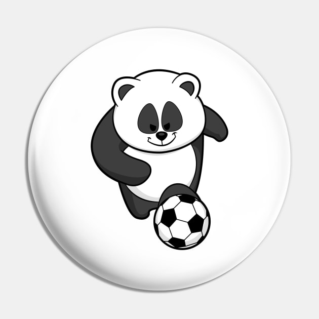 Panda as Soccer player at Soccer Pin by Markus Schnabel