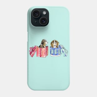 Two Beagles In Boxes Phone Case