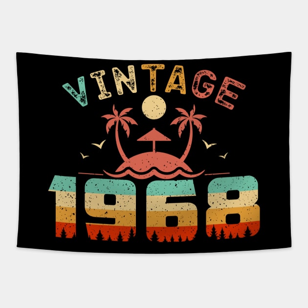 Vintage 1968 Cool Birthday Gift Idea Tapestry by QualityDesign