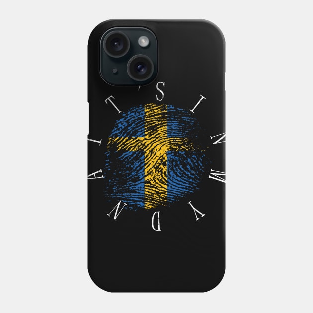 It's In My Dna Sweden Vintage Swedish Flag Gift Phone Case by Grabitees