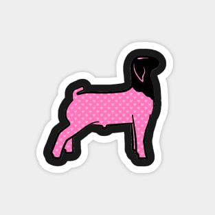 Pink Hearts Market Goat - NOT FOR RESALE WITHOUT PERMISSION Magnet