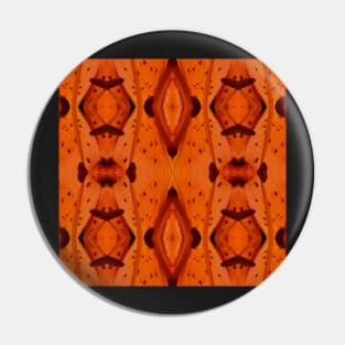 Orange Tiger Lily Pattern 3 Pin