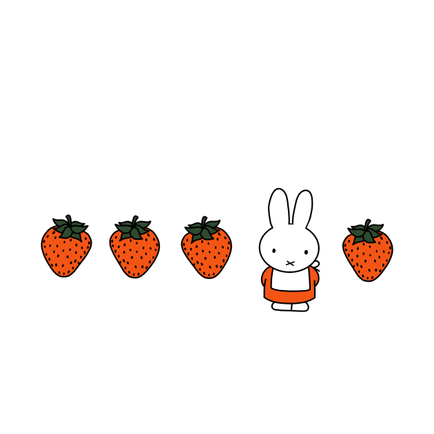 Miffy with strawberries by FoxtrotDesigns