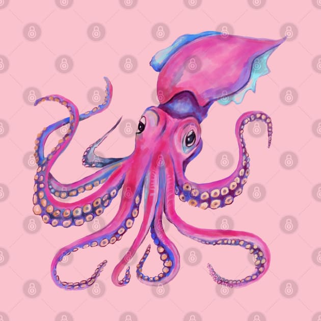 Kraken Octopus Purple Design by lordy