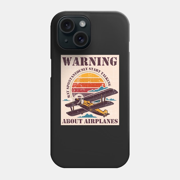 WARNING MAY SPONTANEOUSLY START TALKING ABOUT AIRPLANES SUNSET Phone Case by HomeCoquette