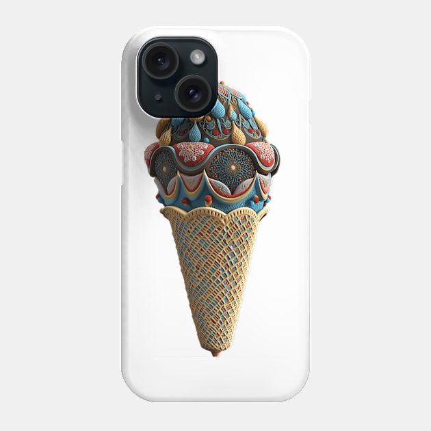 Cute Icecream Cone Knit Yarn Phone Case by kiddo200