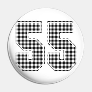 Plaid Number - 55 - Dark Pin