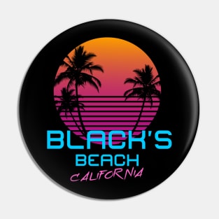 Black's Beach California Retro 80's Pin