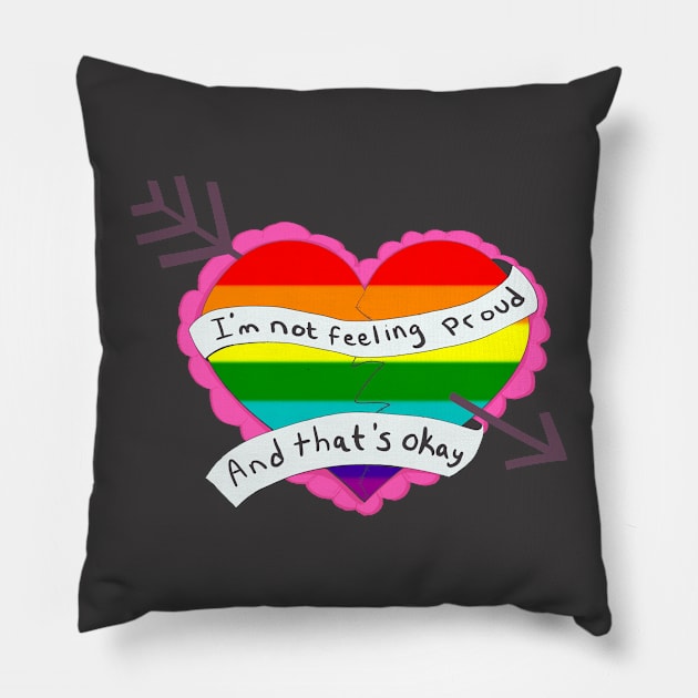 Not feeling proud (rainbow version) Pillow by lemon_ghostea