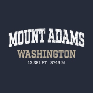 Mount Adams Washington White Vintage Arch T-Shirt