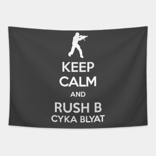 KEEP CALM and Rush B Tapestry