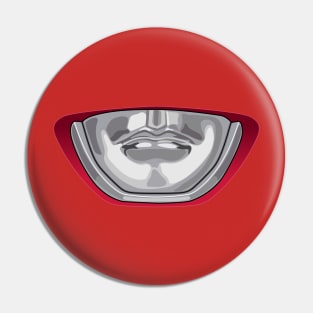 Red Ranger Helmet Face Mask Pin