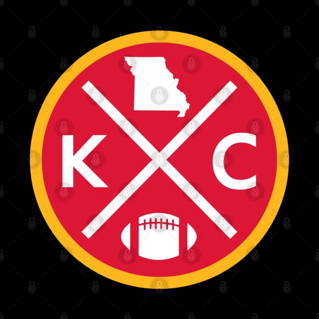 Kansas City Chiefs RETRO Football Emblem by RetroZest