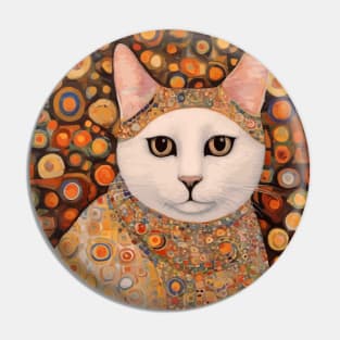 Gustav Klimt Cat with Colorful Costume Pin