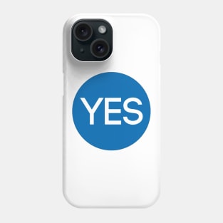 YES, Pro Scottish Independence Saltire Flag Coloured Circle Design Phone Case