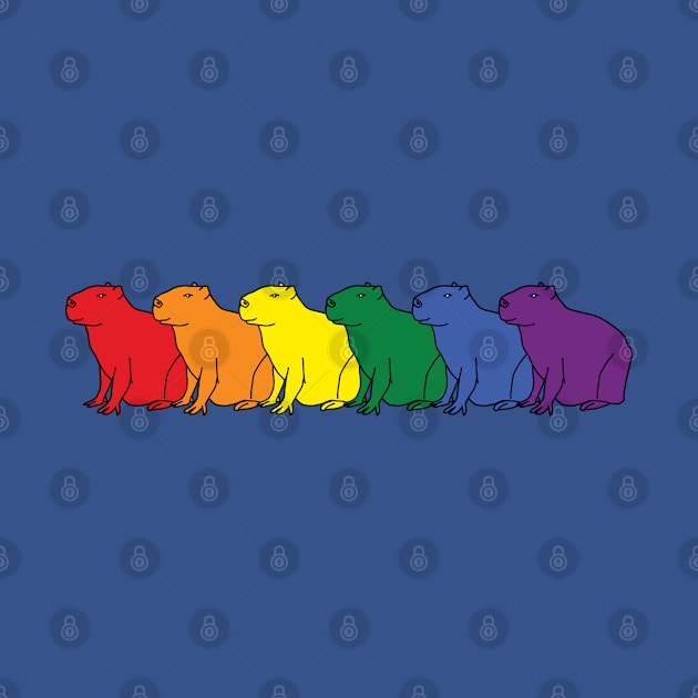 Capybara Pride Rainbow by ellenhenryart