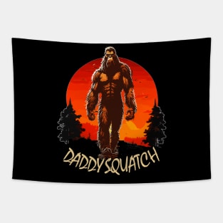 Daddy Squatch Bigfoot Dad Sasquatch  Family Matching Tapestry