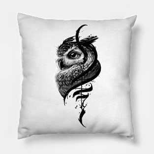 Owl bird lettering Pillow