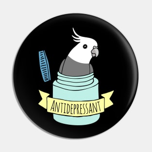 antidepressant grey cockatiel Pin