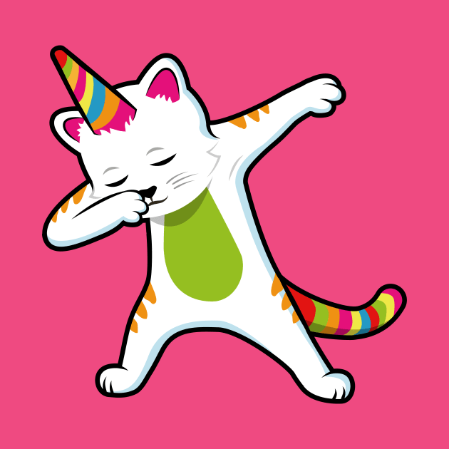 Caticorn - Funny Dabbing Unicorn Cat by propellerhead