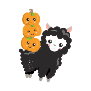 Halloween Sheep Black Sheep with Pumpkins T-Shirt