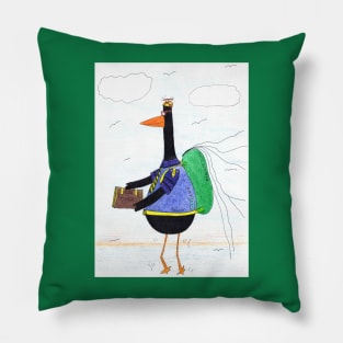 Penguin on a Journey Pillow