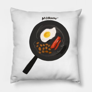 'Mornin' Breakfast Bacon and Eggs Doodle Pillow