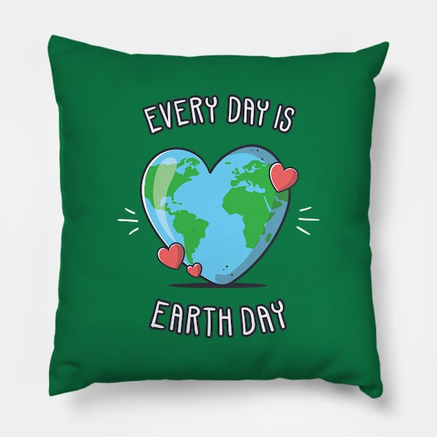 Every Day is Earth Day Pillow by zoljo