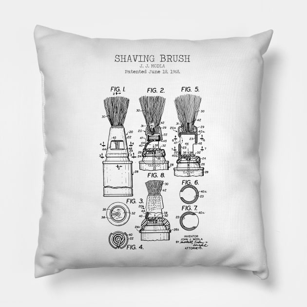 SHAVING BRUSH patent Pillow by Dennson Creative