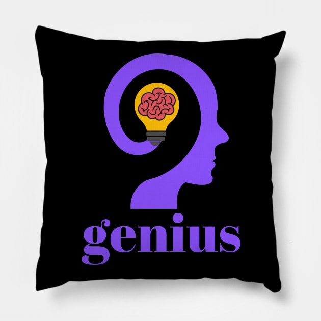 genius t shirt Pillow by rayanammmar