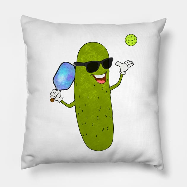 Pickle Ball Man Pillow by tysonstreet