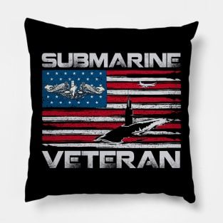 Submarine Veteran Shirt US Submariner - Gift for Veterans Day 4th of July or Patriotic Memorial Day Pillow